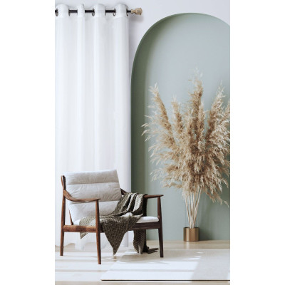 Firana z kółkami pasek SIMPLE CHIC 140x270 biały